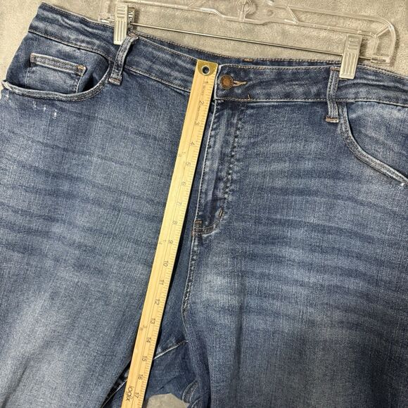 Judy Blue Jeans Women Size 24W Plus Stretch Blue Denim JB88592 Whiskered - Picture 4 of 8